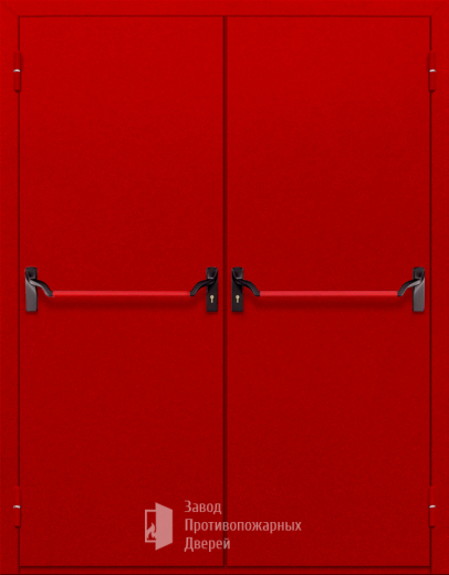 Фото двери «Двупольная глухая с антипаникой (красная)» в Троицку