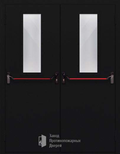 Фото двери «Двупольная со стеклом и антипаникой №64» в Троицку