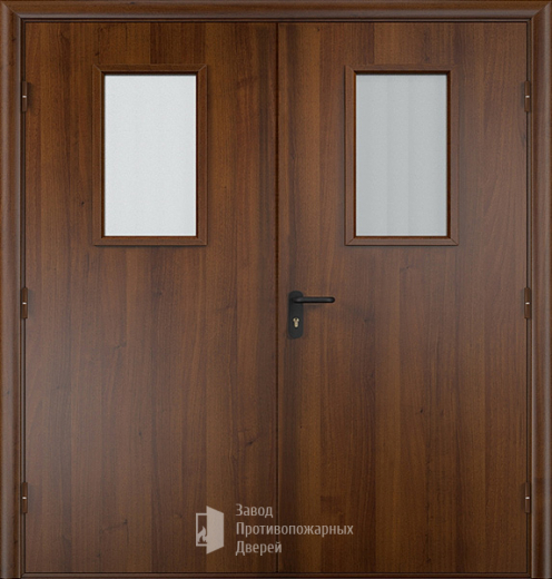 Фото двери «Двупольная МДФ со стеклом EI-30» в Троицку