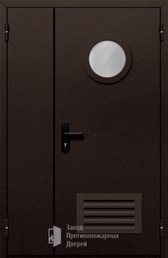 Фото двери «Полуторная с вентиляцией и стеклом №410» в Троицку