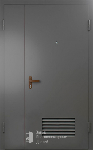 Фото двери «Техническая дверь №7 полуторная с вентиляционной решеткой» в Троицку