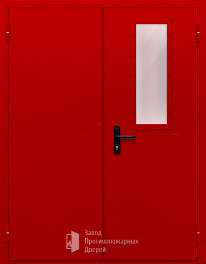 Фото двери «Двупольная со стеклом (красная)» в Троицку