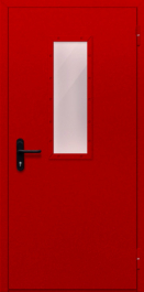 Фото двери «Однопольная со стеклом (красная)» в Троицку