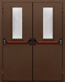 Фото двери «Двупольная со стеклом и антипаникой №68» в Троицку