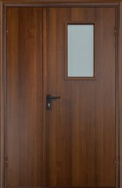 Фото двери «Полуторная МДФ со стеклом EI-30» в Троицку